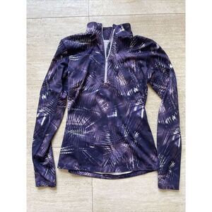 Nike Pro Warm Dri-Fit Half-Zip‎ Top in Purple Dynasty Bleach Lilac size L